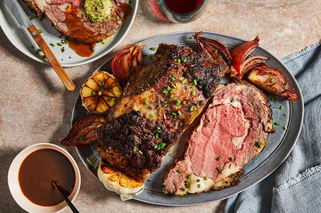 Pork Rib Roast with Garlic Butter