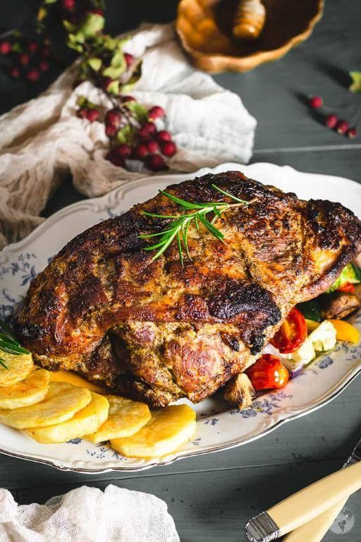 Pork Rib Roast with Honey Mustard Sauce