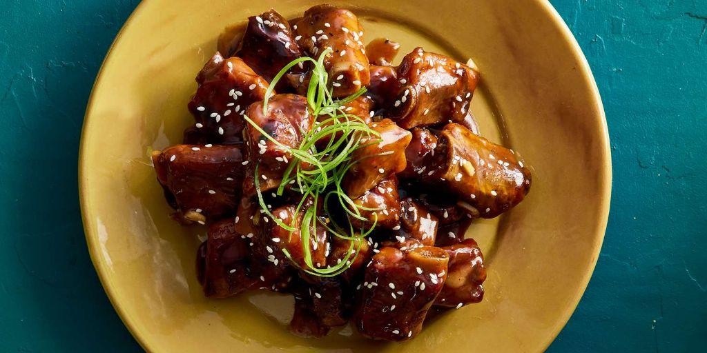 Pork Rib Roast with Sweet and Sour Sauce