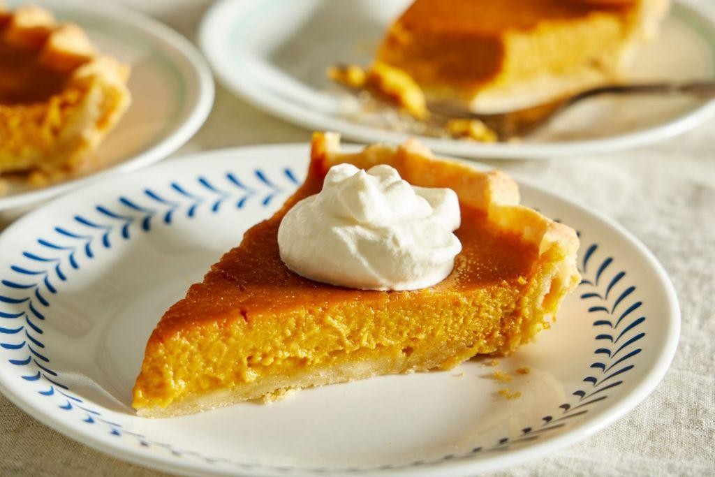 Pumpkin Pie with Whipped Cream Topping