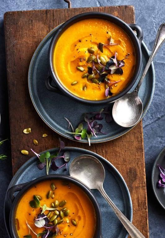 Quick Microwave Acorn Squash Soup