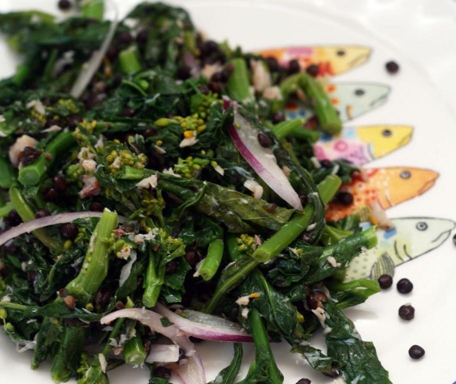 Rapini and Lentil Salad