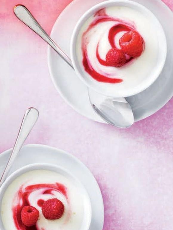 Raspberry Swirl Panna Cotta