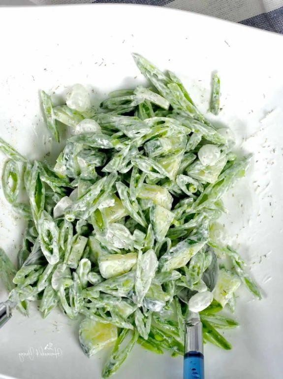 Refreshing Sugar Snap Peas Salad with Cucumber and Dill