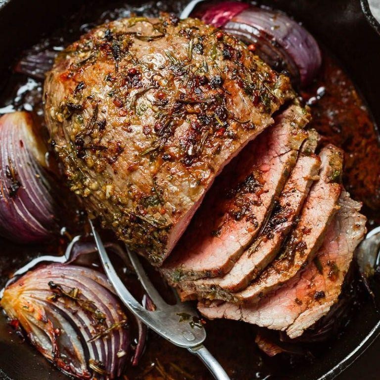 Roast Beef with Roasted Garlic and Herbs
