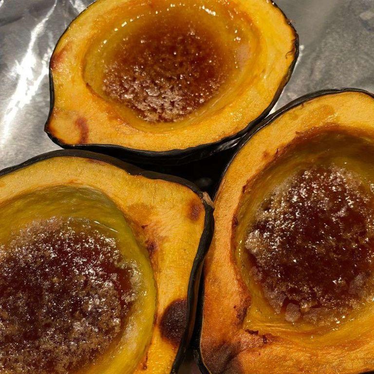 Roasted Acorn Squash with Brown Sugar