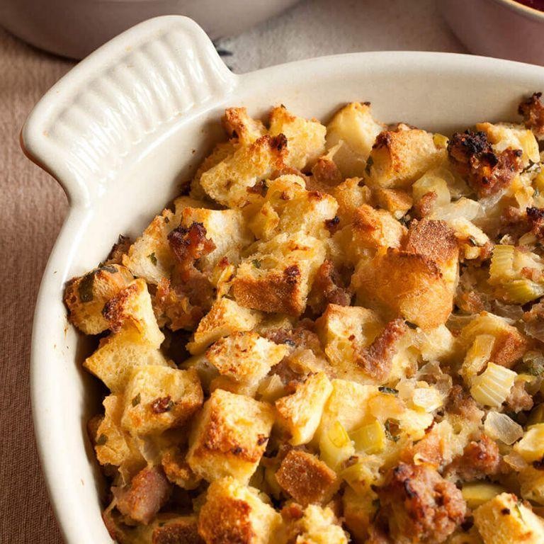 Savory Apple and Sausage Stuffing