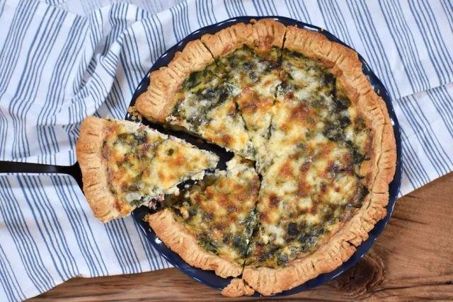 Savory Apple and Spinach Quiche