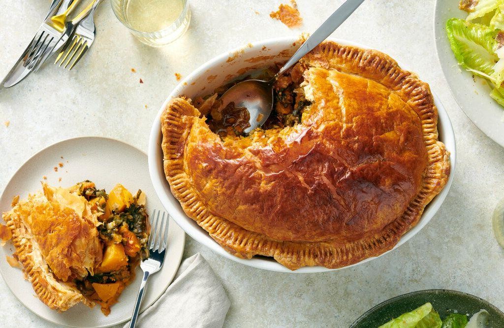 Savory Butternut Squash and Ground Beef Pie