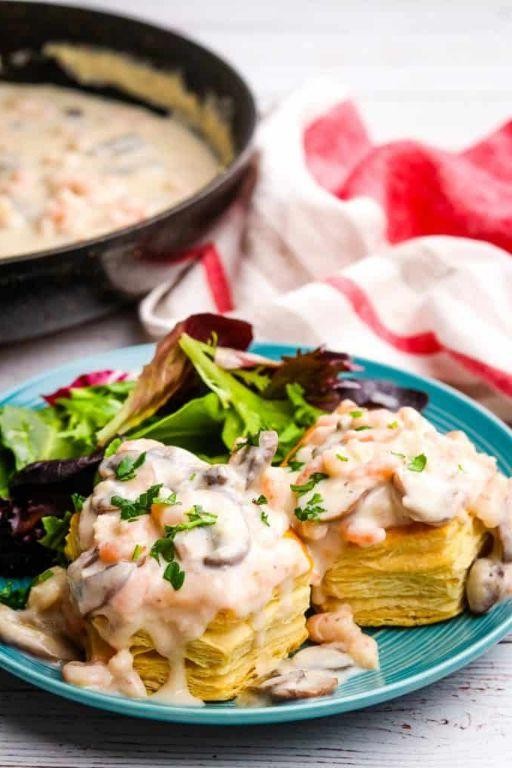 Seafood Volauvent with Creamy Sauce