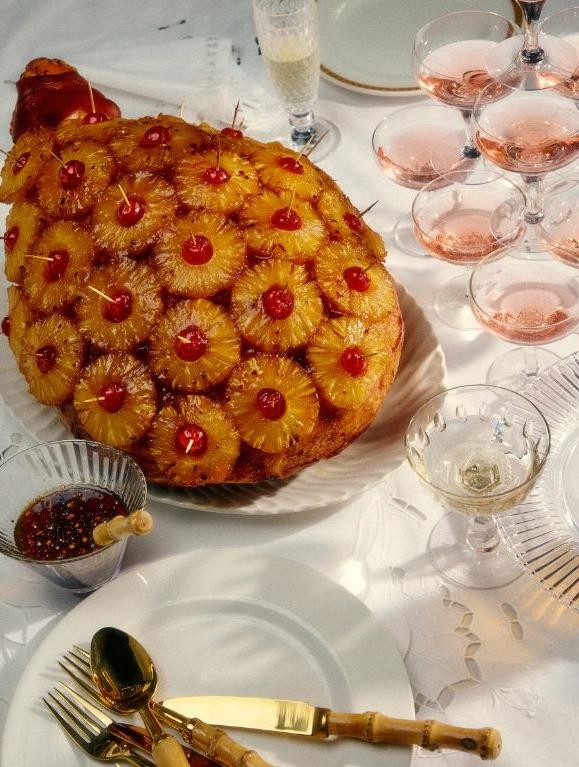 Spicy Honey Glazed Ham with Pineapple