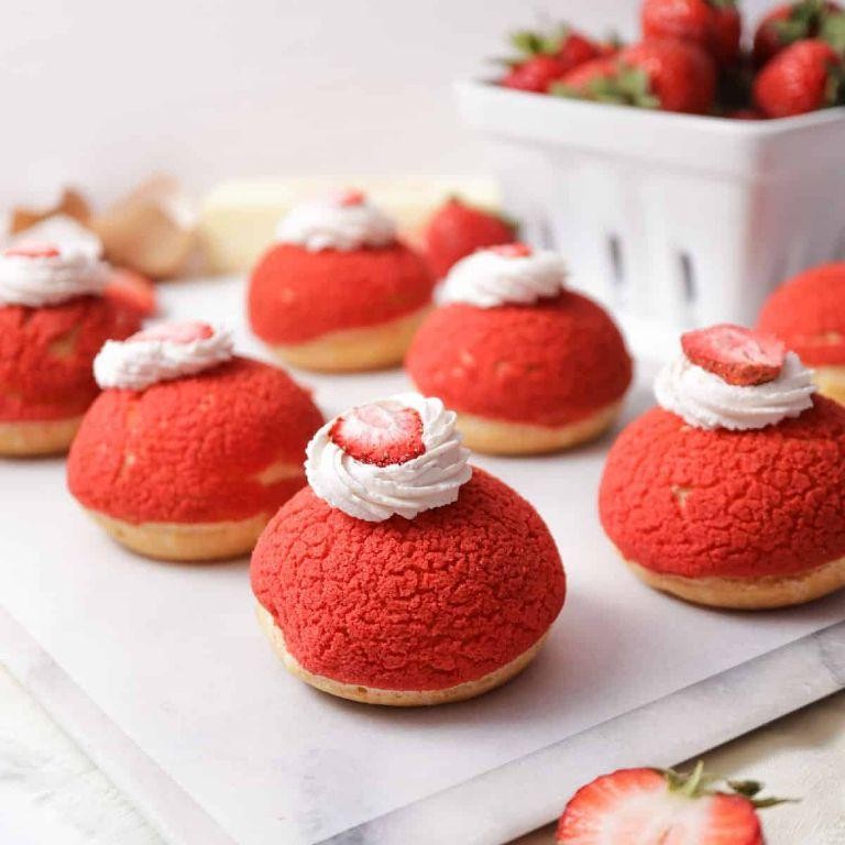 Strawberry Choux Pastry