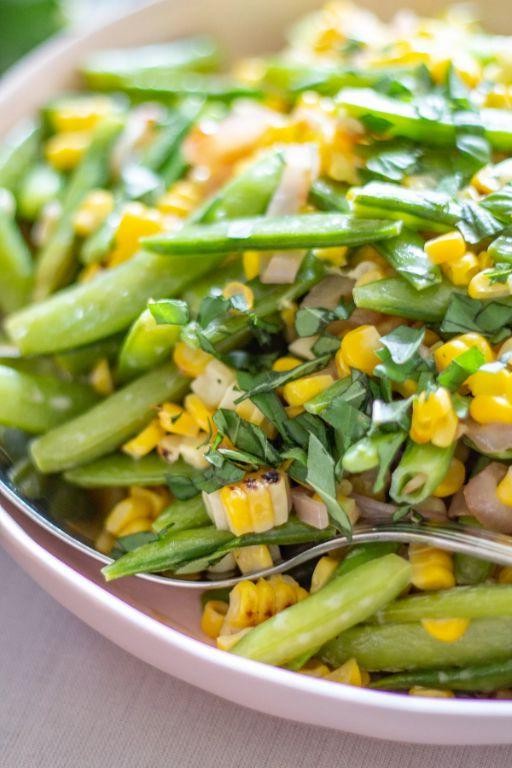 Sugar Snap Peas and Corn Salad with Cilantro