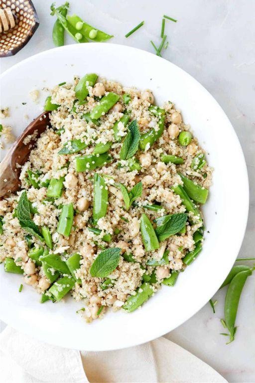 Sugar Snap Peas and Quinoa Salad with Herbs