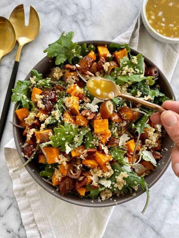 Sugar Snap Peas and Sweet Potato Salad with Maple Dijon Dressing