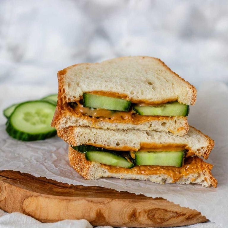 Sunbutter and Cucumber Sandwich