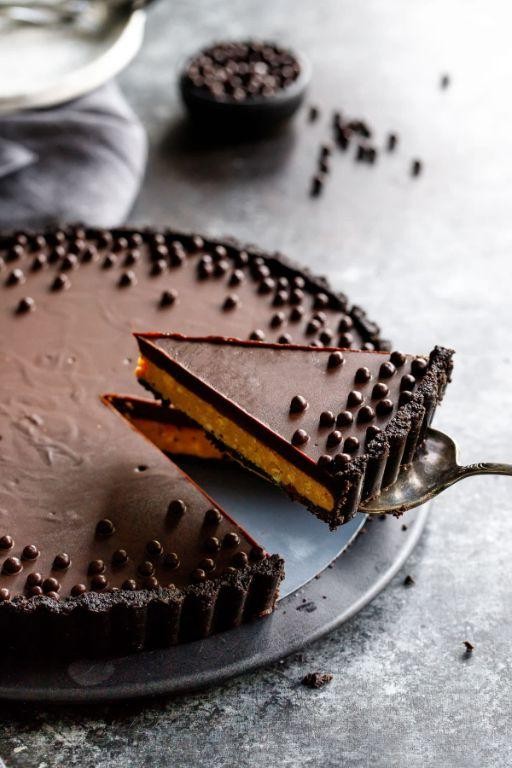 Sunbutter and Dark Chocolate Tart