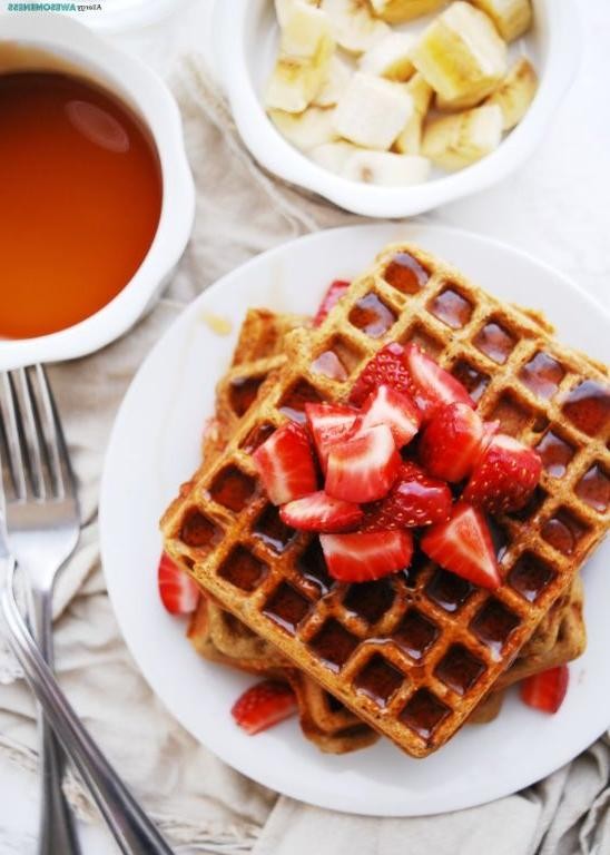 Sunbutter and Maple Syrup Waffles