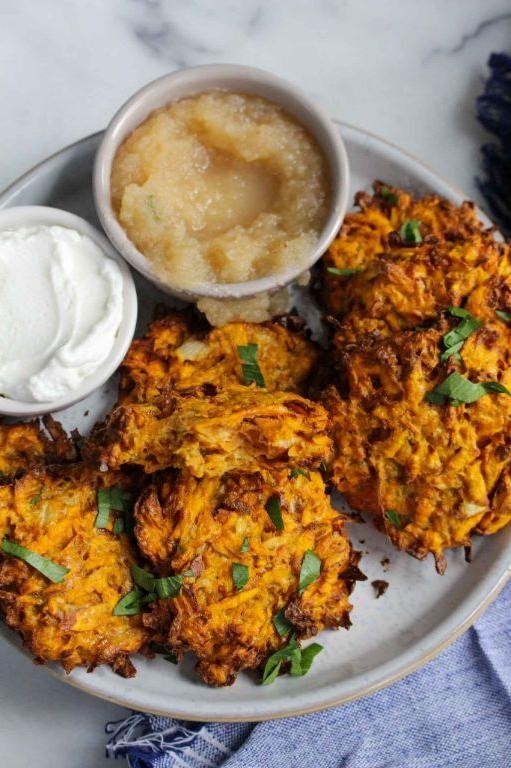 Sweet Potato Air Fryer Pancakes