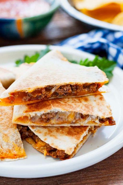 Taco Meat Quesadillas