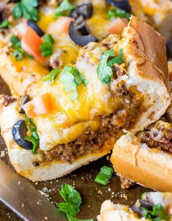Taco Meat Stuffed Bread Rolls