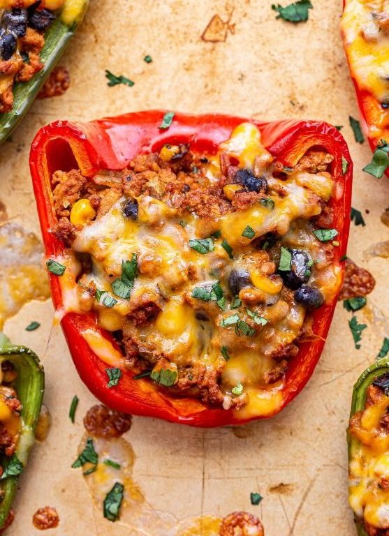 Taco Meat Stuffed Peppers
