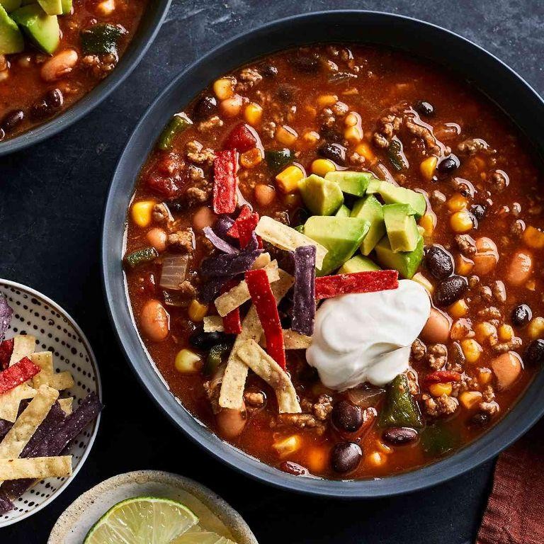Taco Meat and Black Bean Soup