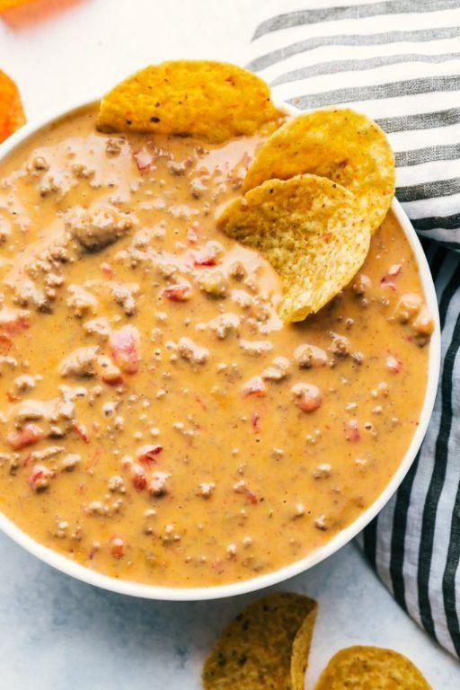 Taco Meat and Cheese Dip