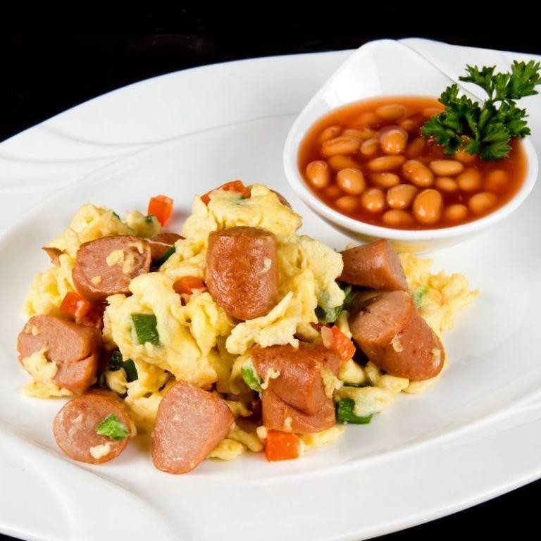 Vienna Sausage and Egg Breakfast Scramble