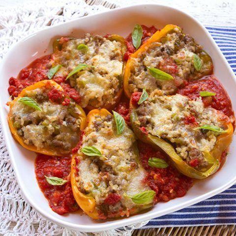 Vienna Sausage and Rice Stuffed Peppers