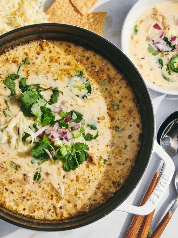 White Chicken Chili with Cheese