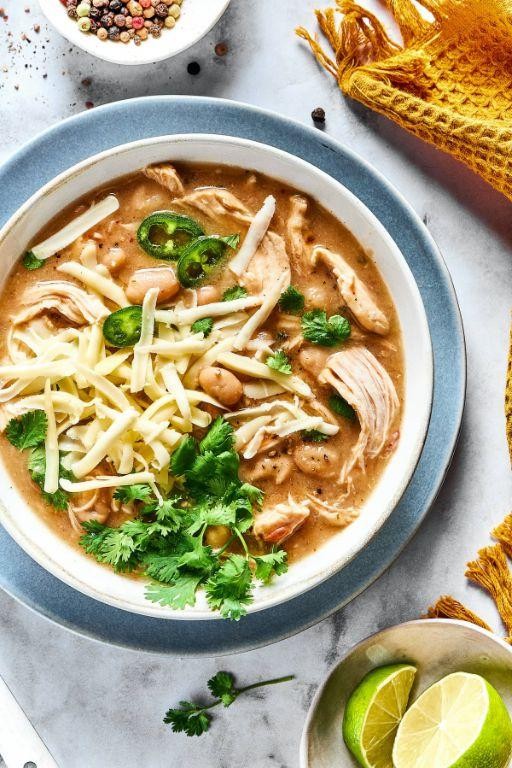 White Chicken Chili with Cilantro