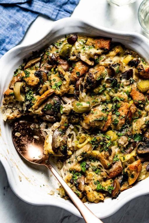 Wild Mushroom and Leek Stuffing